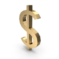 Dollar Sign Gold PNG & PSD Images