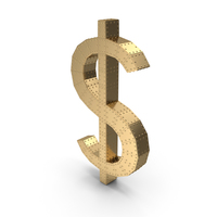 Dollar Gold with Rivets PNG & PSD Images