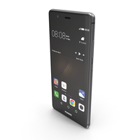 Huawei P9 Titanium Grey with SD/SIM Card Tray PNG & PSD Images
