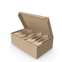 Wooden Cutlery Set in a Box PNG & PSD Images
