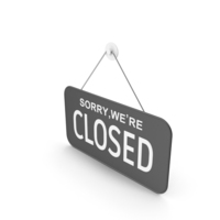 Hanging Sign Closed PNG & PSD Images