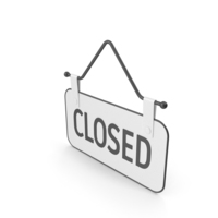 Hanging Sign Closed PNG & PSD Images