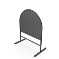 Black Metal Standing Sign PNG & PSD Images