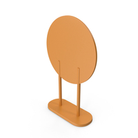 Orange Round Floor Standing Sign PNG & PSD Images
