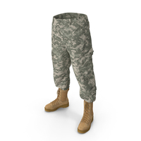 Army ACU Pants with Boots PNG & PSD Images