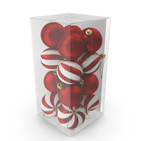 Assorted Christmas Ball Ornaments Pack PNG & PSD Images