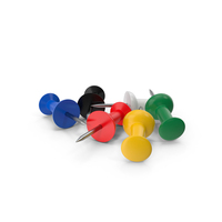 Assorted Colors Push Pins PNG & PSD Images
