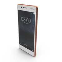 Nokia 3 Copper White PNG & PSD Images