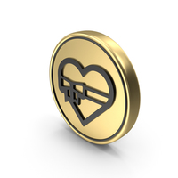 Heart Love Gift Coin Logo Icon PNG & PSD Images