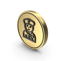 Police Officer Coin Logo Icon PNG & PSD Images