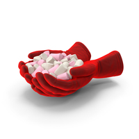 Gloves Handful With Marshmallows PNG & PSD Images