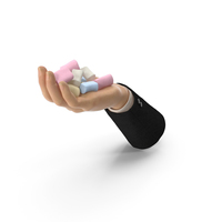 Suit Hand Handful with Marshmallows PNG & PSD Images