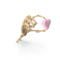Skeleton Hand Holding a Marshmallow Heart PNG & PSD Images