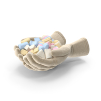 Gloves with Mixed Marshmallows PNG & PSD Images