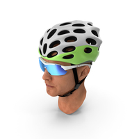 Bicyclist Head in Helmet with Glasses PNG & PSD Images