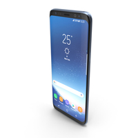 Samsung Galaxy S8 Coral Blue PNG & PSD Images