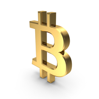Bitcoin Symbol Gold PNG & PSD Images