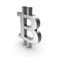 Bitcoin Symbol Silver PNG & PSD Images
