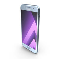 Samsung Galaxy A3 2017 Blue Mist PNG & PSD Images