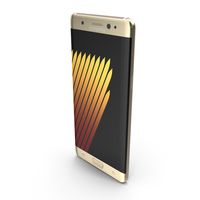 Samsung Galaxy Note 7 Gold Platinum with SIM/SD Card Tray & ... PNG & PSD Images