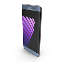 Samsung Galaxy Note 7 Blue Coral with SIM/SD Card Tray & S Pen PNG & PSD Images