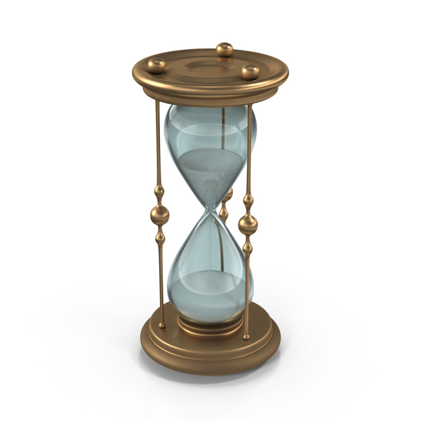 Classic Elegant Hourglass with White Sand PNG & PSD Images