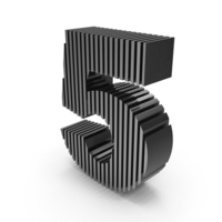 Cut Numbers Five PNG & PSD Images