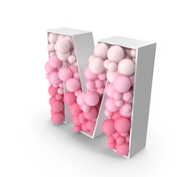 Sphere Letter M PNG & PSD Images
