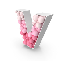 Sphere Letter V PNG & PSD Images