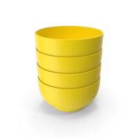 Stack Of Bowl Yellow PNG & PSD Images