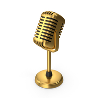 Gold Microphone PNG & PSD Images