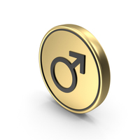 Male Gender Coin Logo Icon PNG & PSD Images