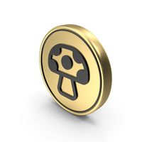 Mushroom Coin Logo Icon PNG & PSD Images