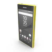 Sony Xperia Z5 Compact Yellow PNG & PSD Images