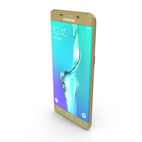 Samsung Galaxy S6 Edge+ Gold Platinum PNG & PSD Images