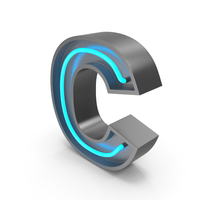 Neon Letter C PNG & PSD Images