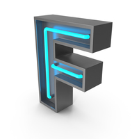 Neon Letter F PNG & PSD Images