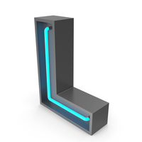 Neon Letter L PNG & PSD Images