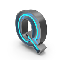 Neon Letter Q PNG & PSD Images