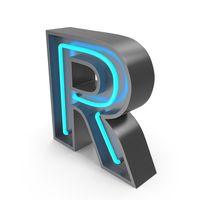 Neon Letter R PNG & PSD Images