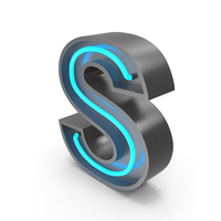 Neon Letter S PNG & PSD Images