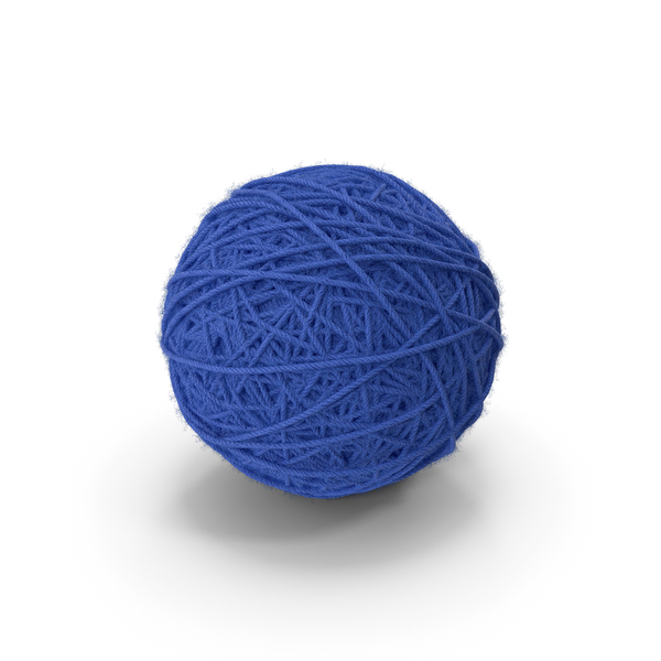 Blue Wool Yarn Ball PNG & PSD Images
