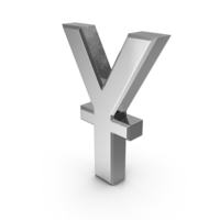 Chinese Yuan Currency Symbol Silver PNG & PSD Images
