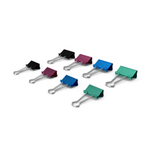 Colored Binder Clips PNG & PSD Images