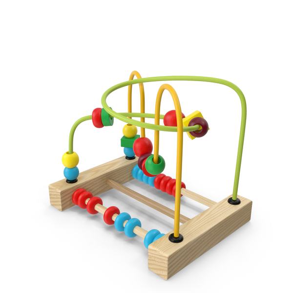 Colorful Wooden Educational Wire Maze Toy PNG & PSD Images