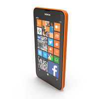Nokia Lumia 630 Orange PNG & PSD Images