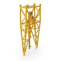 Crane WA Frame 1 Pivot Section Yellow PNG & PSD Images