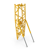 Crane WA框架2枢轴部分黄色PNG和PSD图像