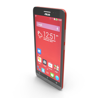 Asus ZenFone 6 Red Color PNG & PSD Images