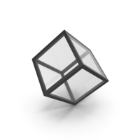 Glass Cube Black PNG & PSD Images